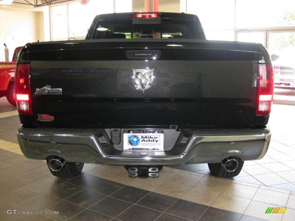 2010 Ram 1500 Big Horn Quad Cab - Brilliant Black Crystal Pearl / Dark Slate/Medium Graystone photo #8