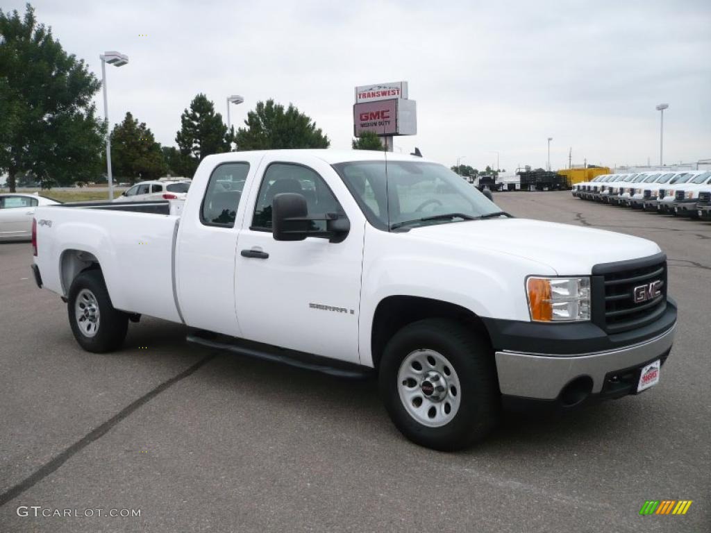 2008 Sierra 1500 Extended Cab 4x4 - Summit White / Dark Titanium photo #1
