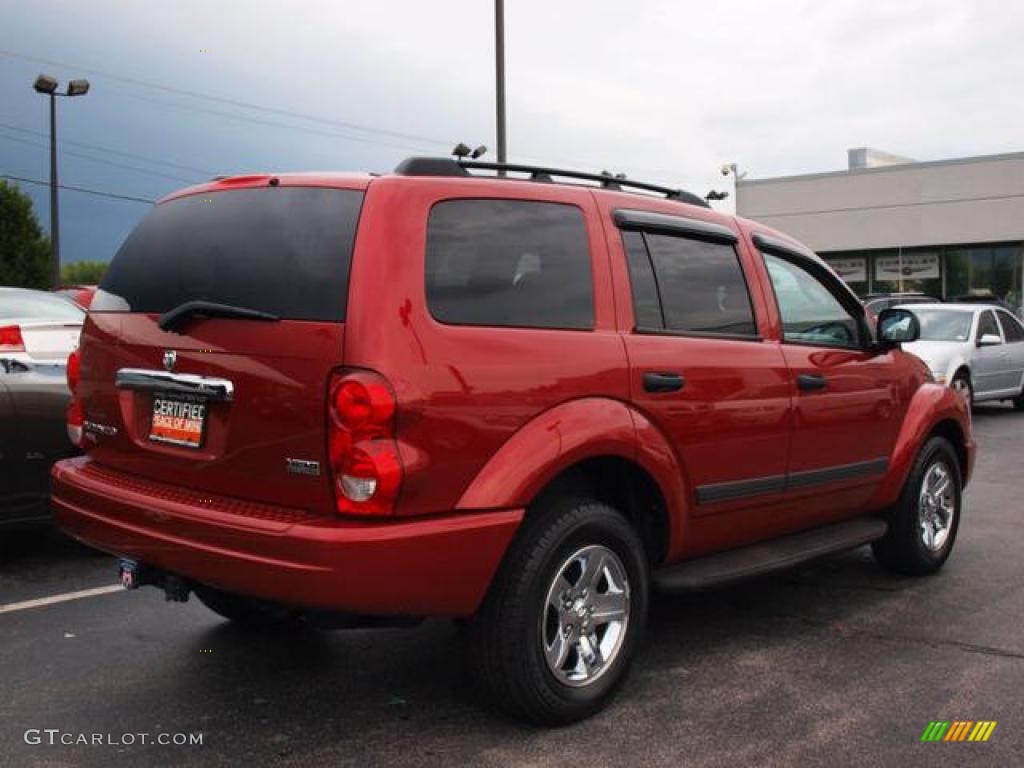 2006 Durango SLT HEMI 4x4 - Inferno Red Crystal Pearl / Dark Khaki/Light Khaki photo #3