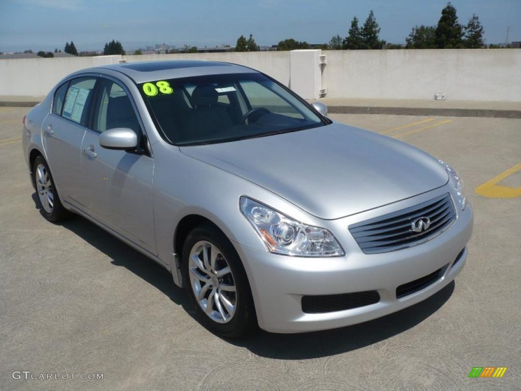 2008 G 35 Journey Sedan - Liquid Platinum Silver / Stone photo #1