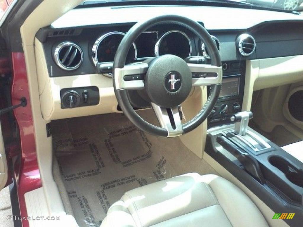 2005 Mustang V6 Premium Coupe - Redfire Metallic / Medium Parchment photo #5
