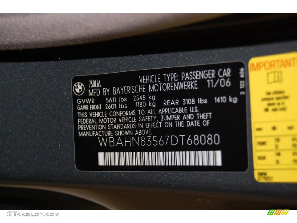 2007 7 Series 750Li Sedan - Sterling Grey Metallic / Flannel Grey photo #15