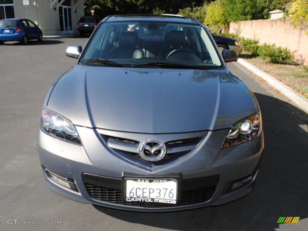 2008 MAZDA3 s Grand Touring Sedan - Galaxy Gray Mica / Black photo #4
