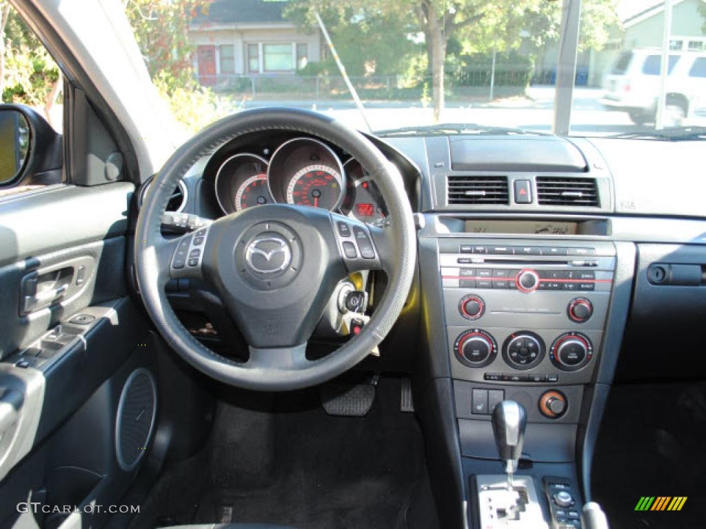 2008 MAZDA3 s Grand Touring Sedan - Galaxy Gray Mica / Black photo #7
