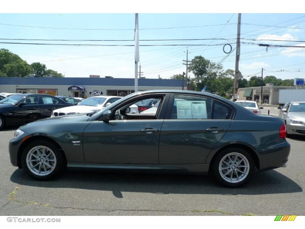 2010 3 Series 328i xDrive Sedan - Tasman Green Metallic / Saddle Brown Dakota Leather photo #17