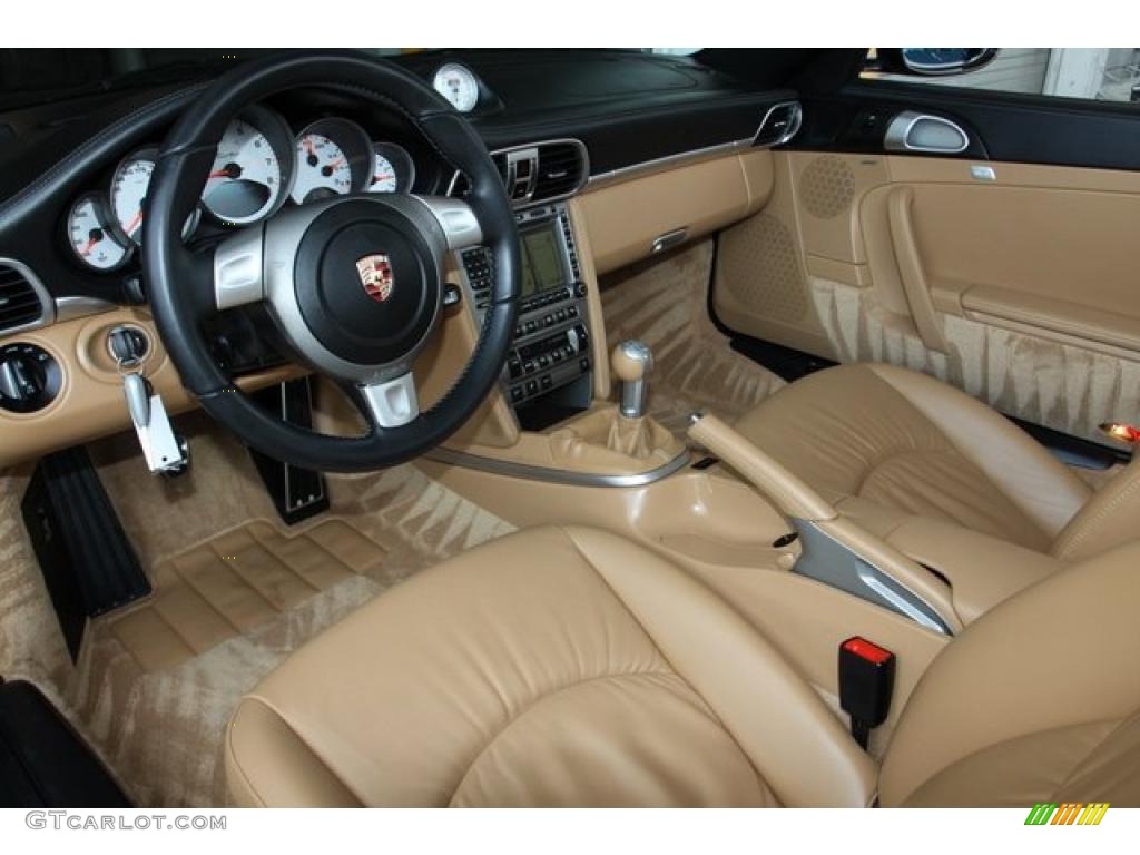 2008 911 Turbo Cabriolet - Macadamia Metallic / Sand Beige photo #6