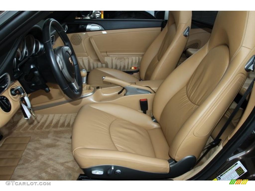 2008 911 Turbo Cabriolet - Macadamia Metallic / Sand Beige photo #7