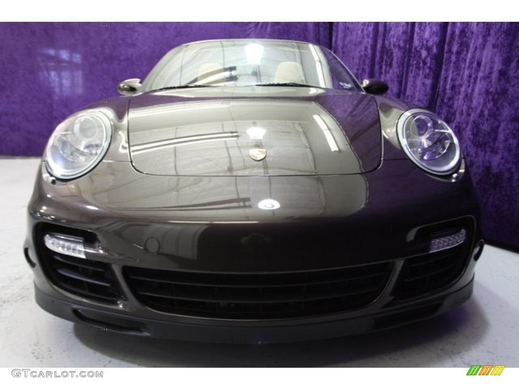 2008 911 Turbo Cabriolet - Macadamia Metallic / Sand Beige photo #37