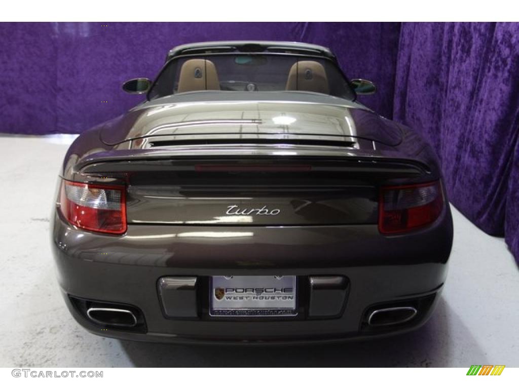 2008 911 Turbo Cabriolet - Macadamia Metallic / Sand Beige photo #41