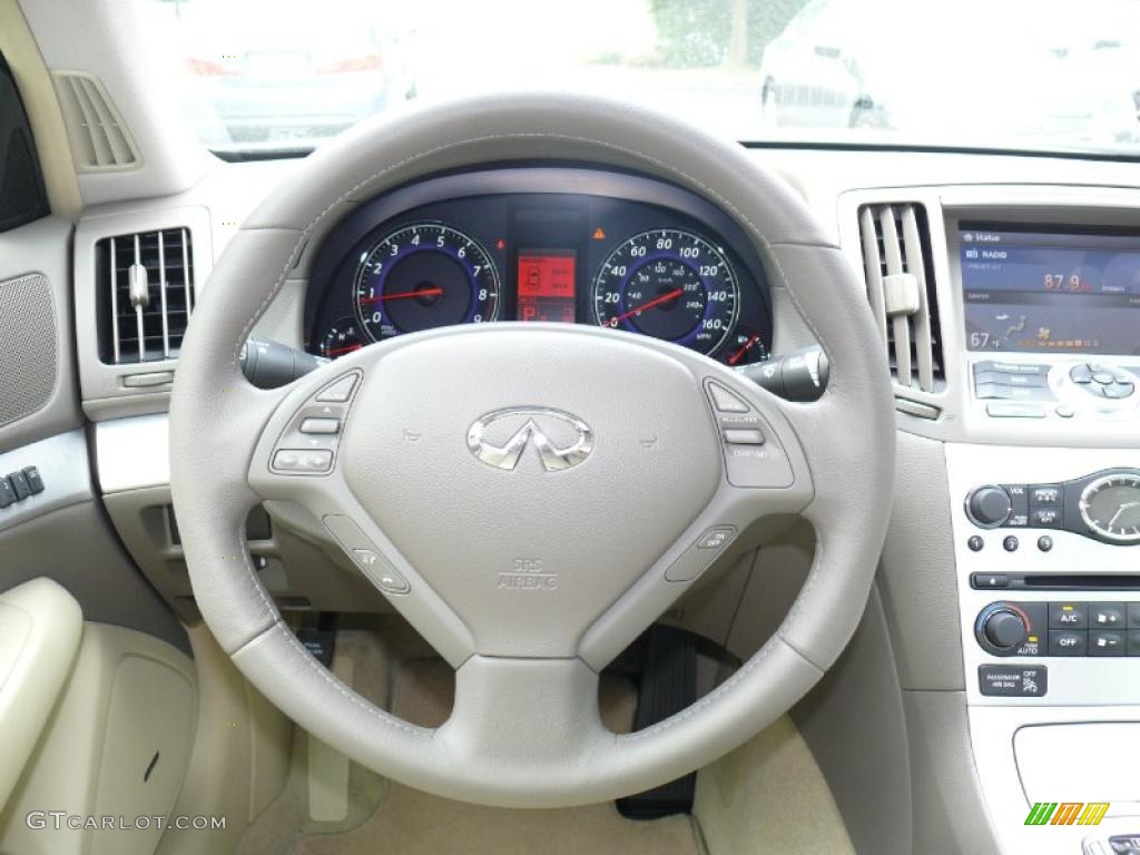 2009 G 37 x Sedan - Moonlight White / Wheat photo #14