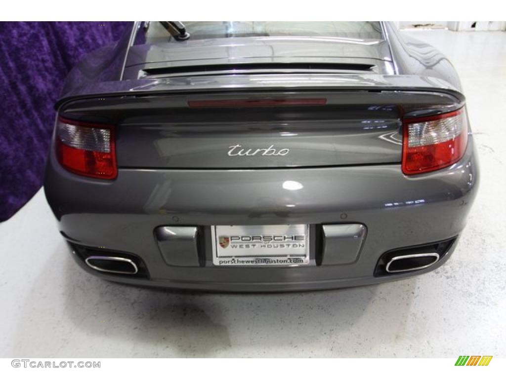 2007 911 Turbo Coupe - Slate Grey Metallic / Natural Leather Brown photo #36