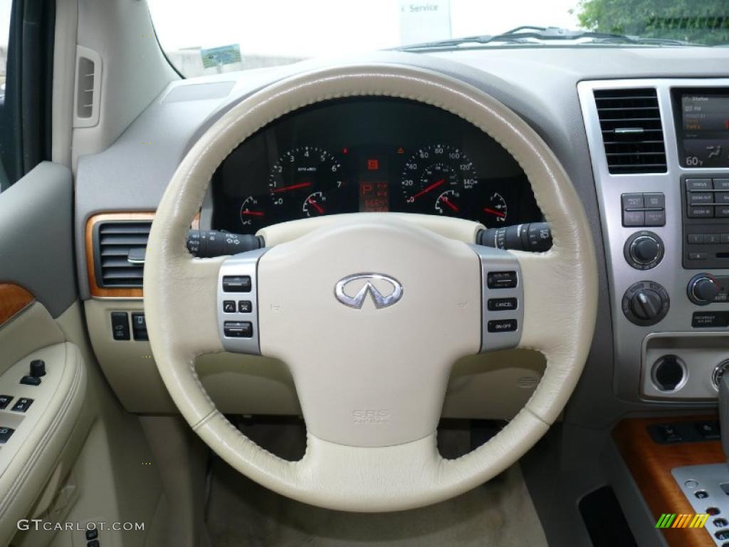 2010 Infiniti QX 56 4WD Wheat Steering Wheel Photo #33280557