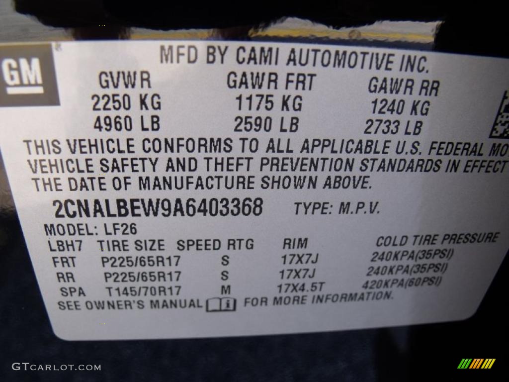 2010 Equinox LS - Black / Jet Black/Light Titanium photo #20