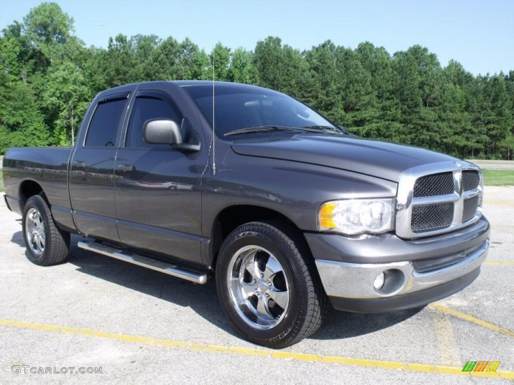 2004 Ram 1500 SLT Quad Cab - Graphite Metallic / Dark Slate Gray photo #7