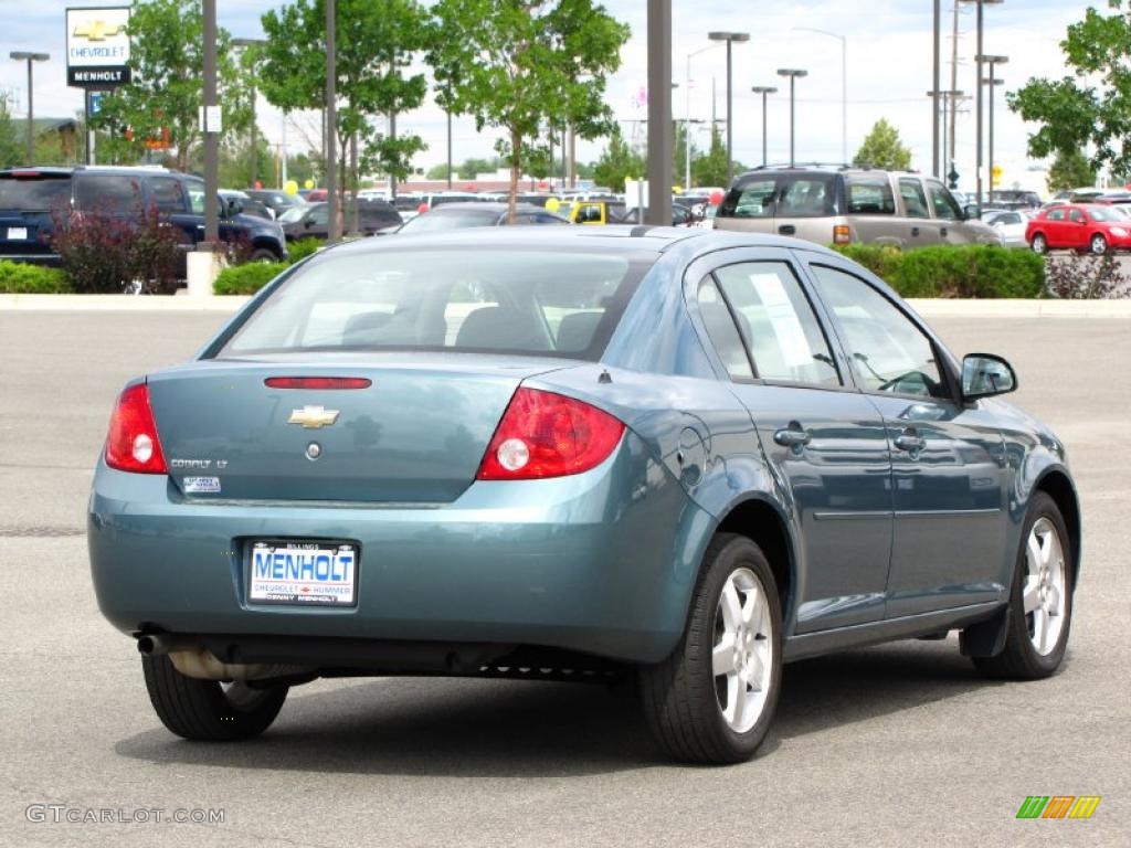 2009 Cobalt LT Sedan - Silver Moss Metallic / Ebony photo #3
