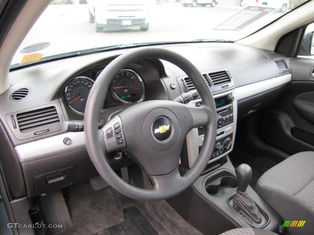 2009 Cobalt LT Sedan - Silver Moss Metallic / Ebony photo #6