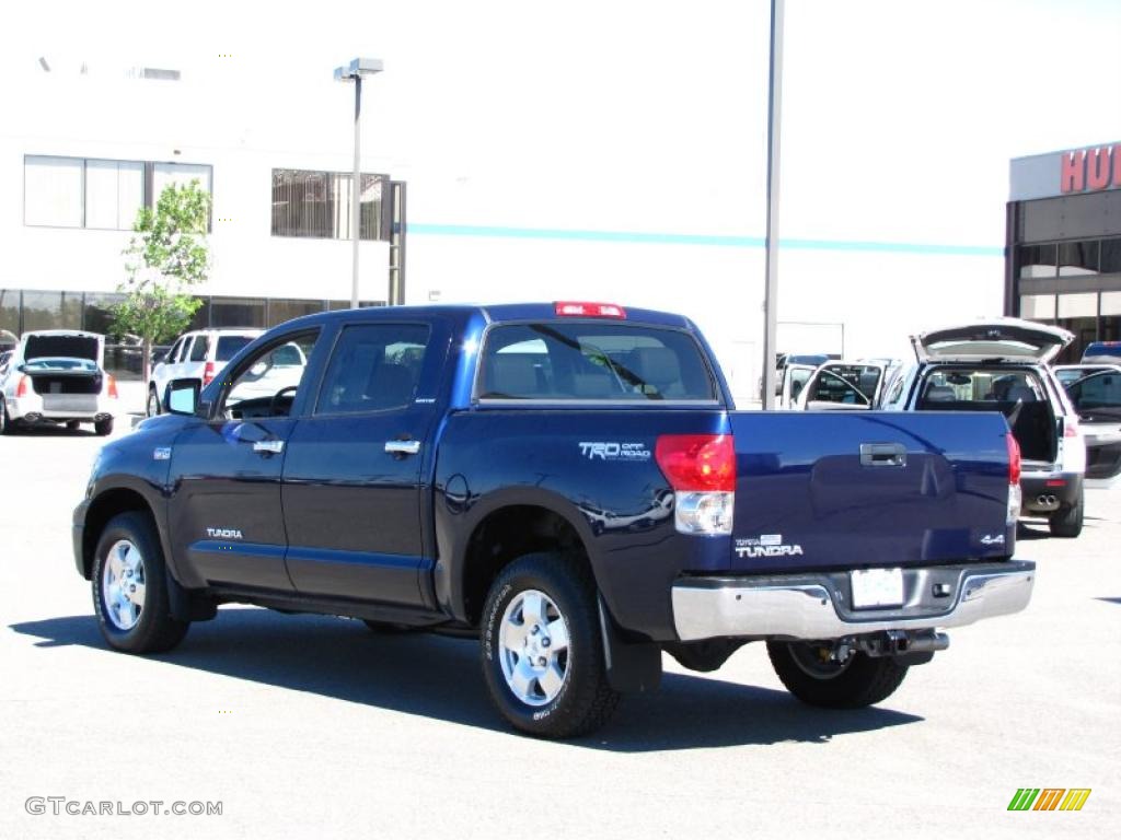 2008 Tundra Limited CrewMax 4x4 - Nautical Blue Metallic / Graphite Gray photo #16