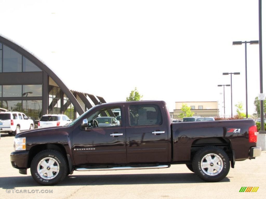 2008 Silverado 1500 LT Crew Cab 4x4 - Dark Cherry Metallic / Light Cashmere/Ebony Accents photo #1