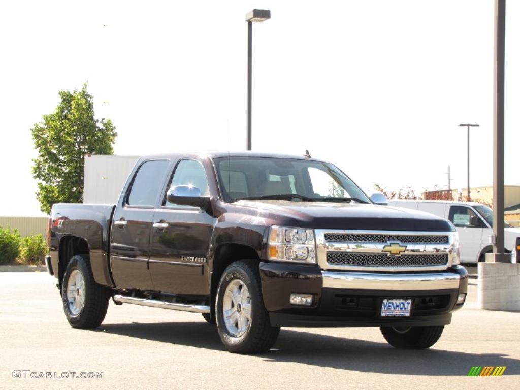 2008 Silverado 1500 LT Crew Cab 4x4 - Dark Cherry Metallic / Light Cashmere/Ebony Accents photo #11