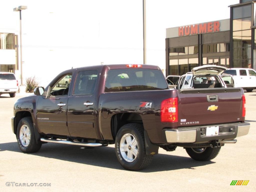 2008 Silverado 1500 LT Crew Cab 4x4 - Dark Cherry Metallic / Light Cashmere/Ebony Accents photo #13