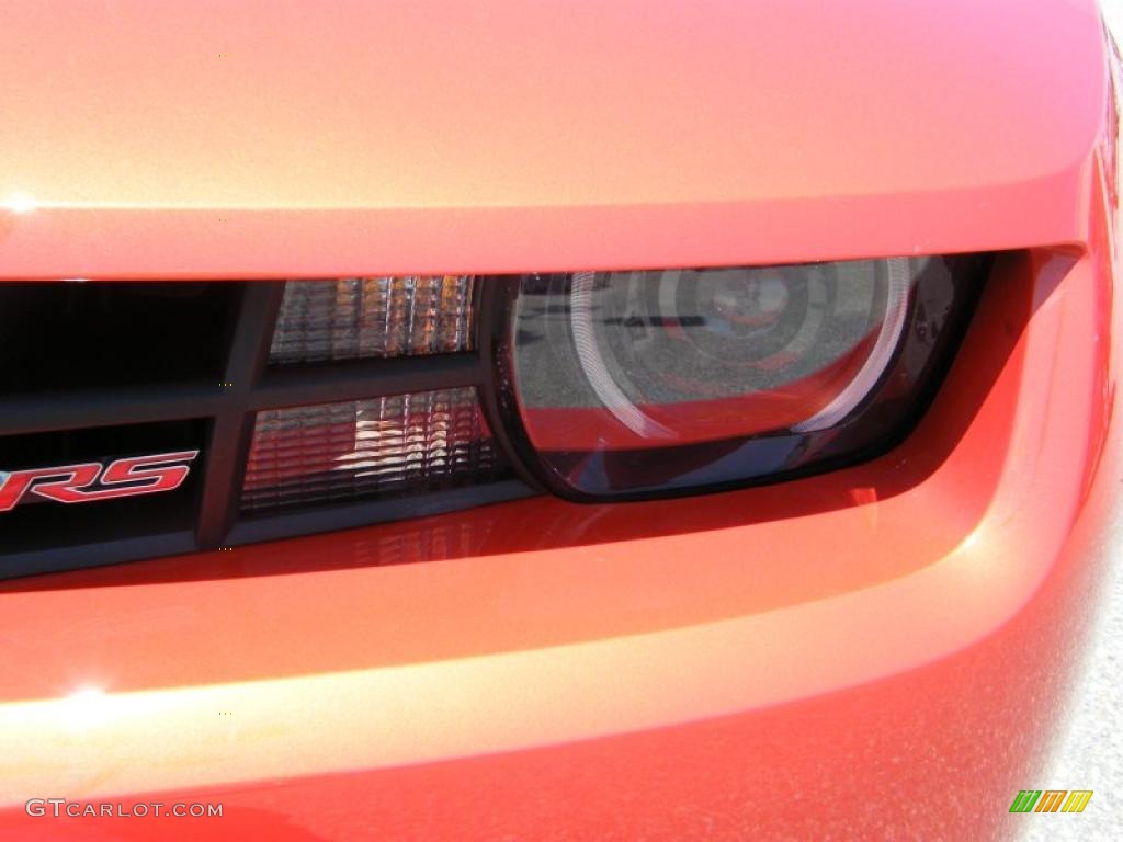 2010 Camaro LT/RS Coupe - Inferno Orange Metallic / Black photo #9