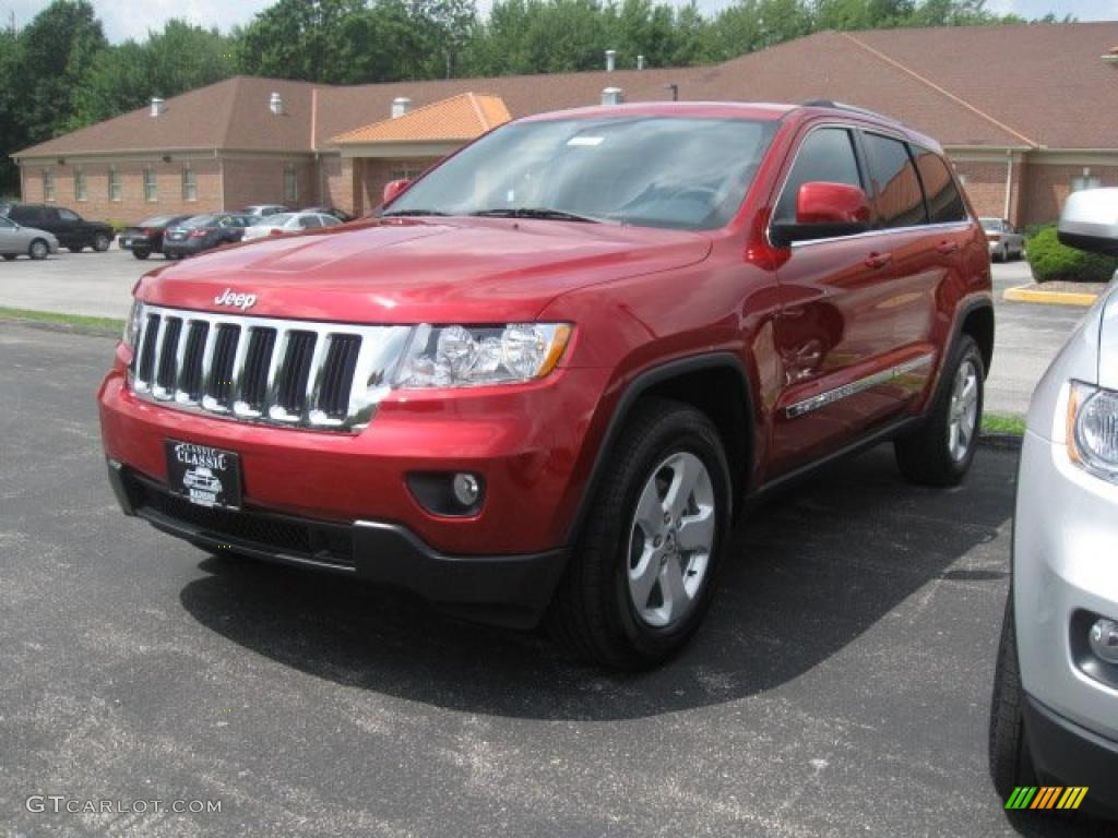 2011 Grand Cherokee Laredo X Package 4x4 - Inferno Red Crystal Pearl / Black photo #1