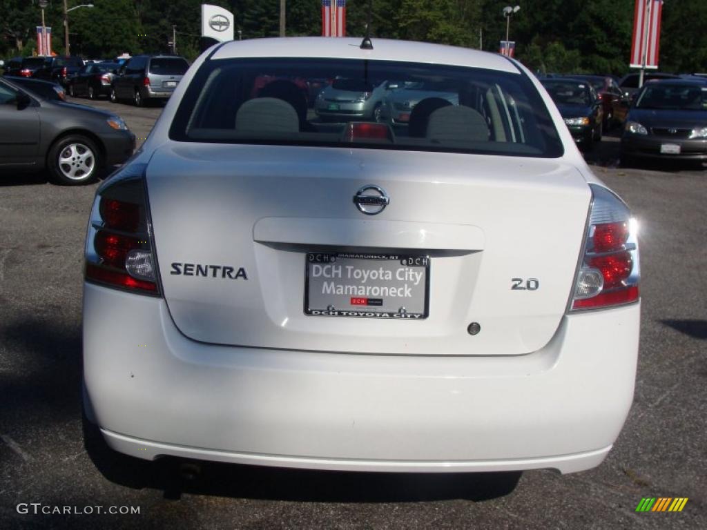 2007 Sentra 2.0 - Fresh Powder White / Charcoal/Steel photo #7