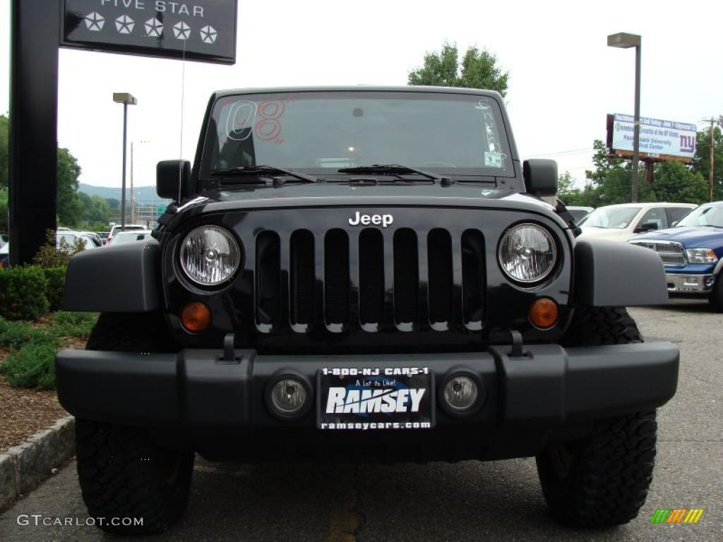 2008 Wrangler Unlimited Rubicon 4x4 - Black / Dark Slate Gray/Med Slate Gray photo #2