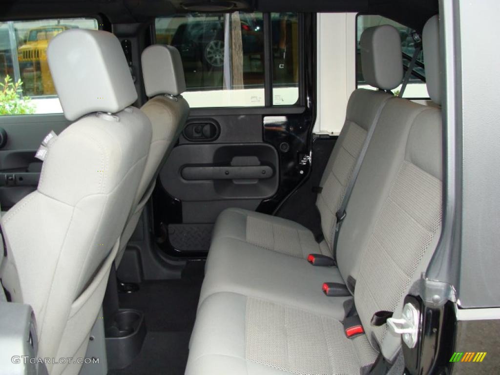 2008 Wrangler Unlimited Rubicon 4x4 - Black / Dark Slate Gray/Med Slate Gray photo #8