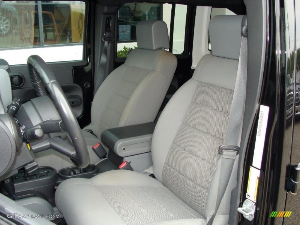 2008 Wrangler Unlimited Rubicon 4x4 - Black / Dark Slate Gray/Med Slate Gray photo #11