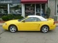 1999 Chrome Yellow Ford Mustang GT Convertible  photo #2