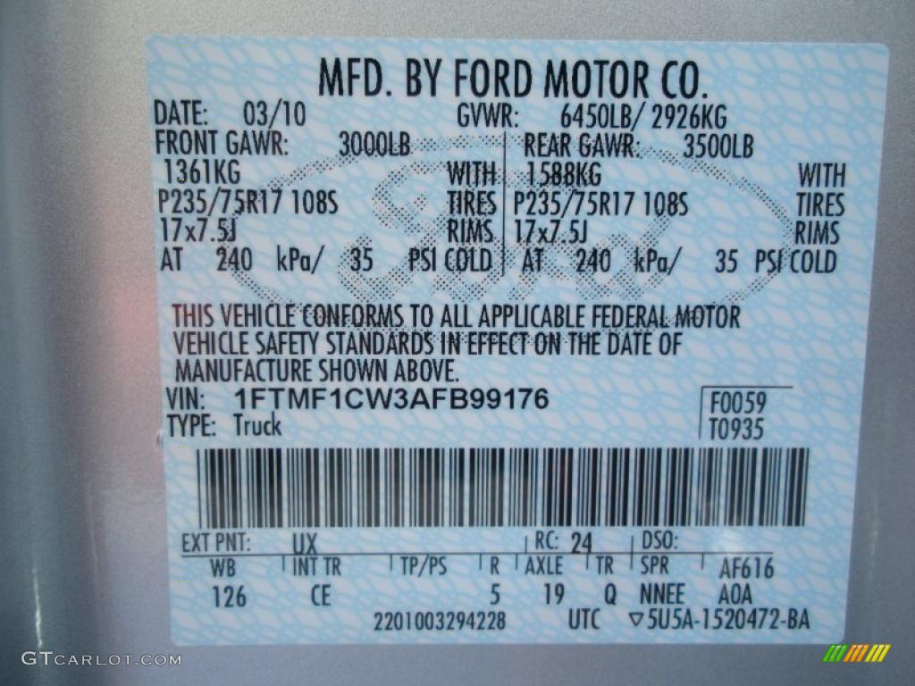 2010 F150 XL Regular Cab - Ingot Silver Metallic / Medium Stone photo #11