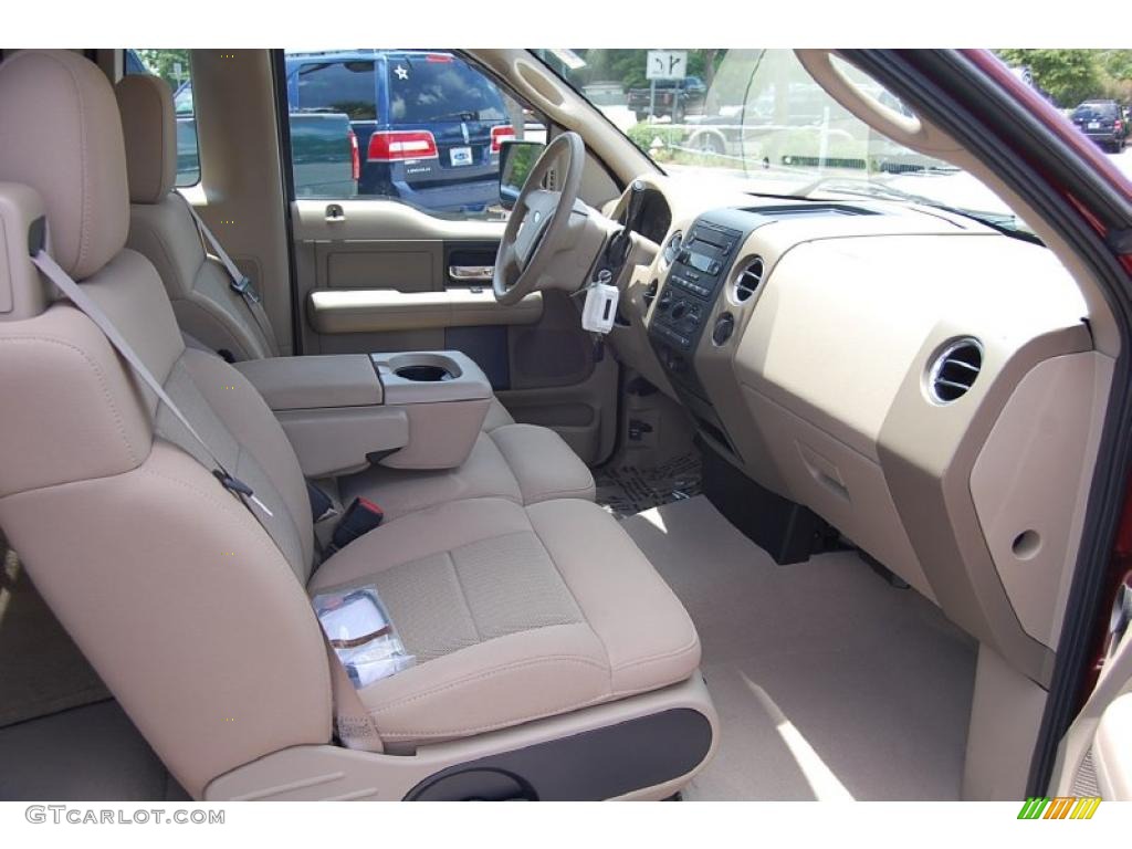 2006 F150 XL Regular Cab - Dark Toreador Red Metallic / Tan photo #10