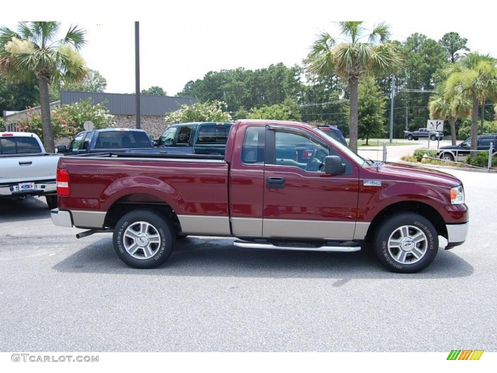 2006 F150 XL Regular Cab - Dark Toreador Red Metallic / Tan photo #14