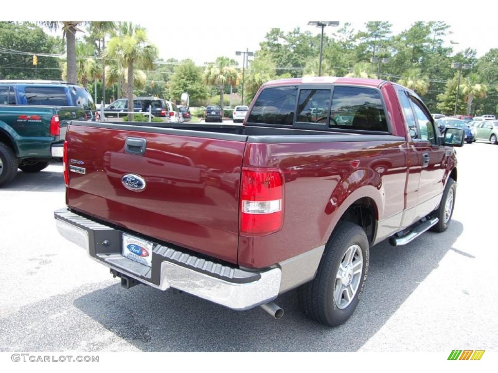 2006 F150 XL Regular Cab - Dark Toreador Red Metallic / Tan photo #15