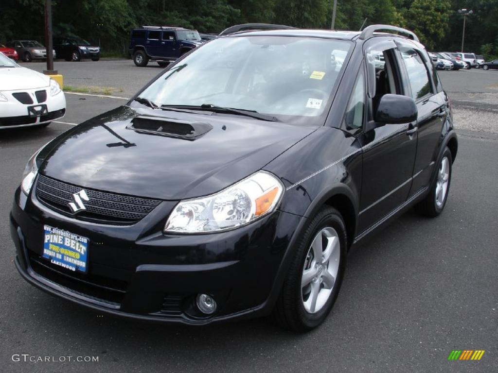 2009 SX4 Crossover Technology AWD - Black Pearl Metallic / Black photo #1