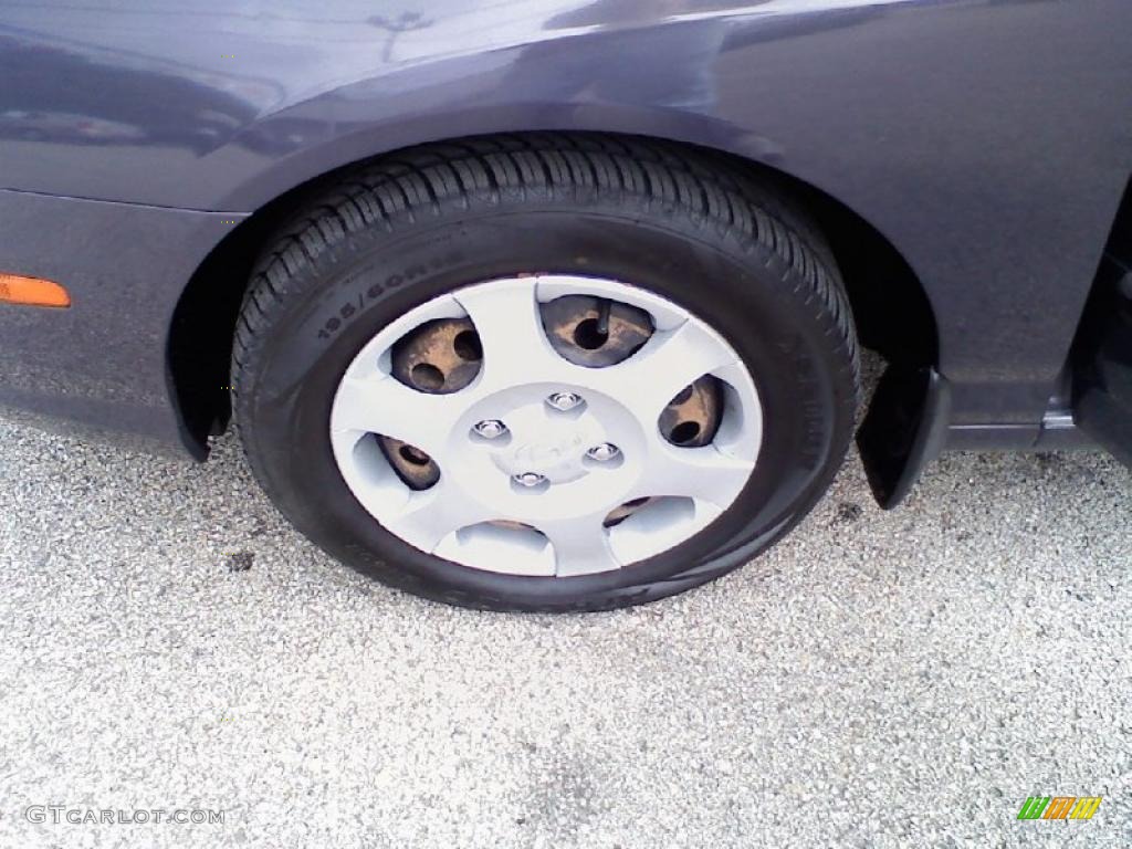 2002 Elantra GLS Sedan - Midnight Gray / Gray photo #10