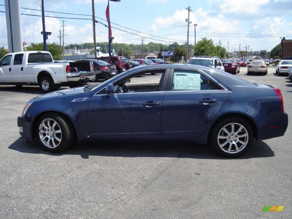 2009 CTS 4 AWD Sedan - Blue Diamond Tri-Coat / Light Titanium/Ebony photo #2