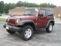 2009 Red Rock Crystal Pearl Coat Jeep Wrangler X 4x4  photo #1