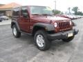 2009 Red Rock Crystal Pearl Coat Jeep Wrangler X 4x4  photo #3