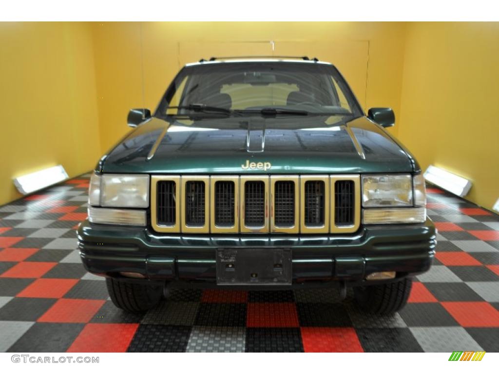 1997 Grand Cherokee Limited 4x4 - Forest Green Pearl / Agate Black photo #2