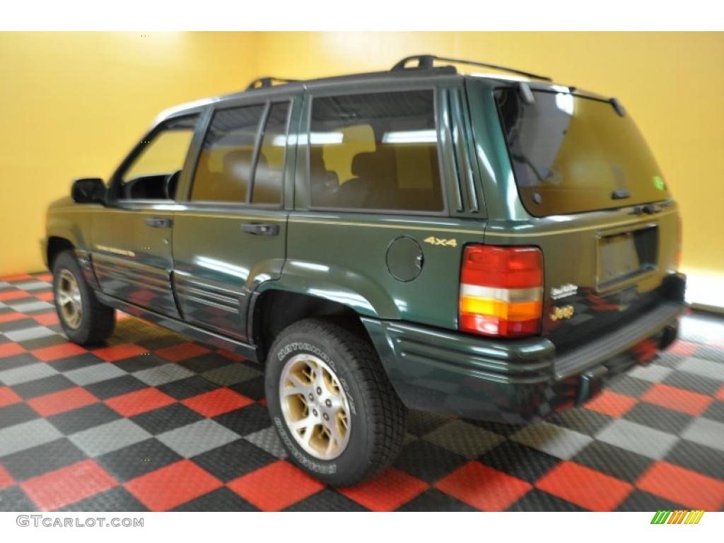 1997 Grand Cherokee Limited 4x4 - Forest Green Pearl / Agate Black photo #4