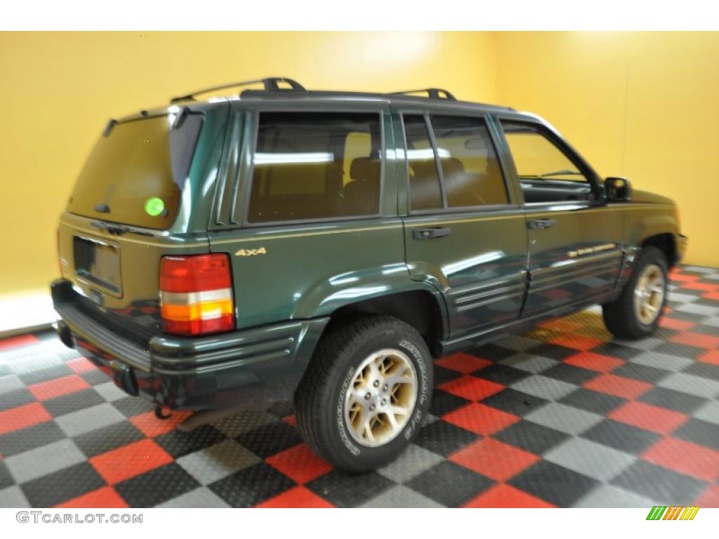 1997 Grand Cherokee Limited 4x4 - Forest Green Pearl / Agate Black photo #6
