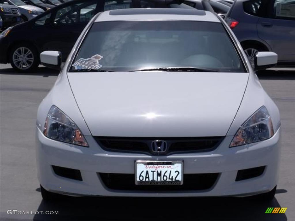 2007 Accord EX-L Coupe - Taffeta White / Ivory photo #2