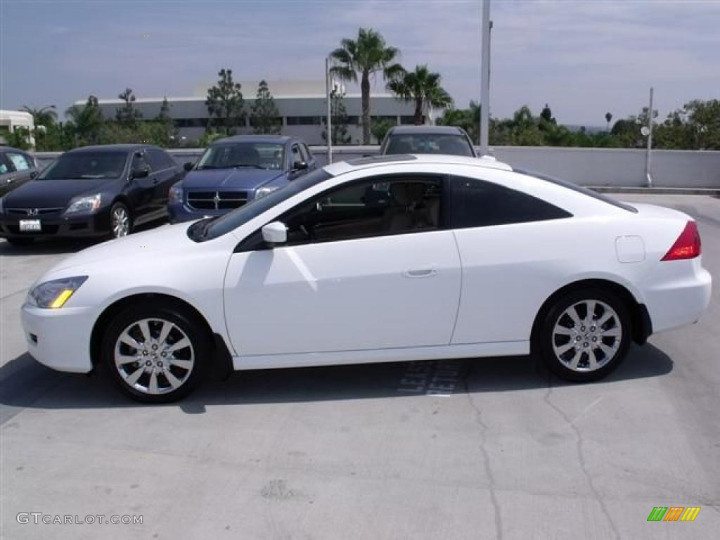 2007 Accord EX-L Coupe - Taffeta White / Ivory photo #4