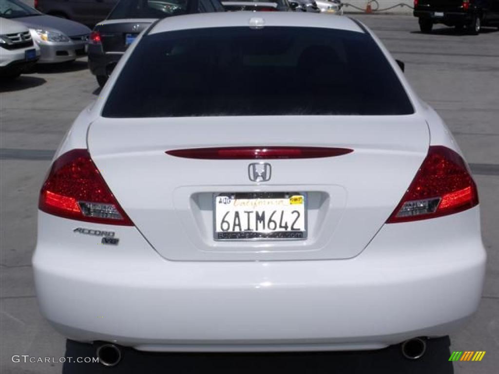 2007 Accord EX-L Coupe - Taffeta White / Ivory photo #6