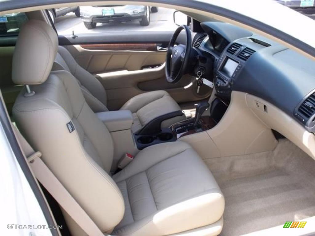 2007 Accord EX-L Coupe - Taffeta White / Ivory photo #13