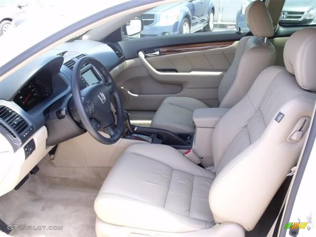2007 Accord EX-L Coupe - Taffeta White / Ivory photo #18