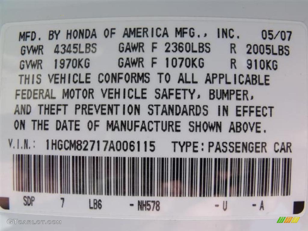 2007 Accord EX-L Coupe - Taffeta White / Ivory photo #32