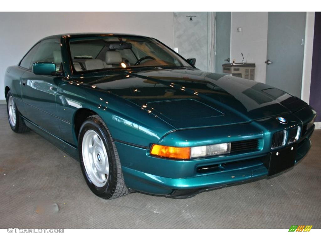 1991 8 Series 850i Coupe - Laguna Green Metallic / Beige photo #1